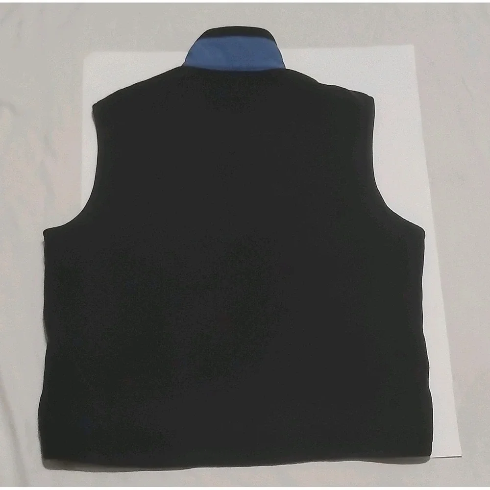 VTG 90s Polo Golf Ralph Lauren Polartec Fleece Vest  Black Blue Collar Mens L